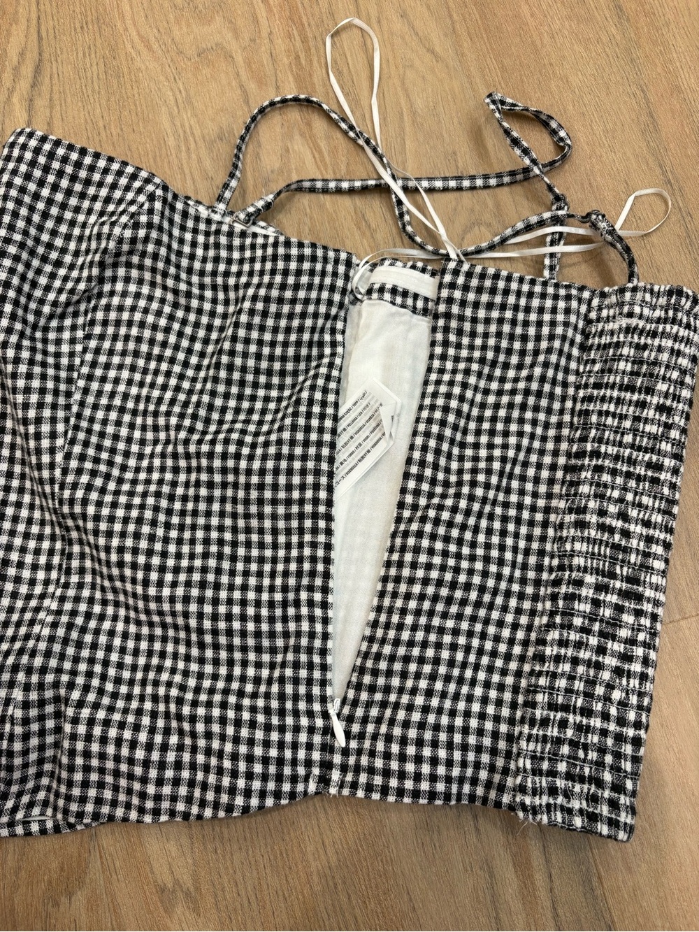 Abercrombie Black & White Gingham Tank Top - Picture 4 of 7